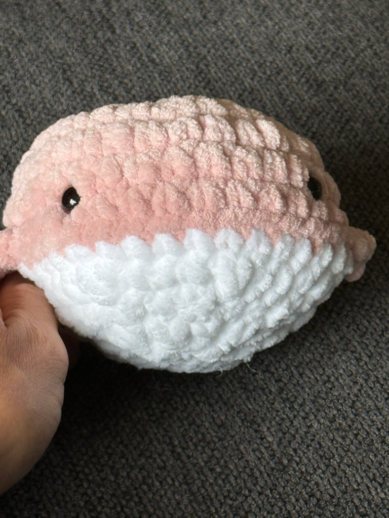 Crochet whale stuffed animal