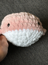 Crochet whale stuffed animal